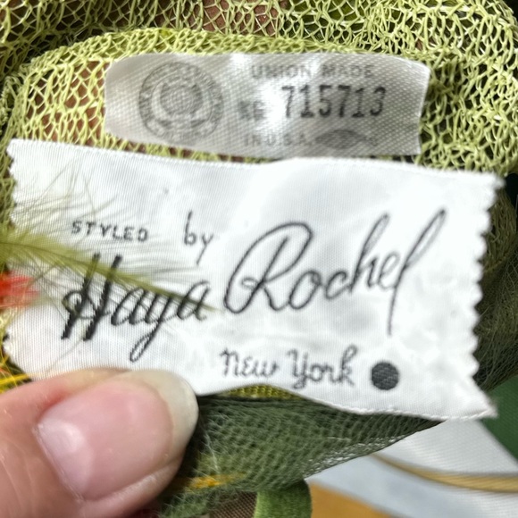 Vintage Haya Rochel Feather and Netted Hat - Picture 4 of 5